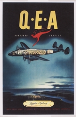 Image: poster: Qantas Empire Airways, Lockheed L-749 Constellation