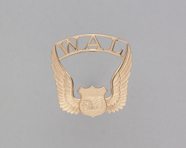 Objects Flight Officer Cap Badge Western Airlines Sfo Museum 1708