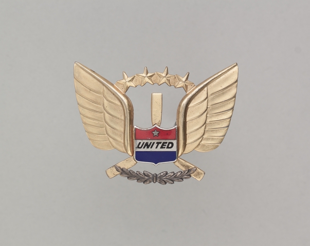 Flight officer cap badge: United Air Lines