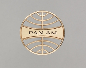 Image: flight attendant hat badge: Pan American World Airways