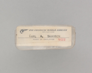 Image: name pin: Pan American World Airways, Carl A. Swanson