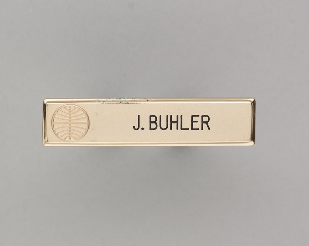 Name pin: Pan American World Airways, J. Buhler