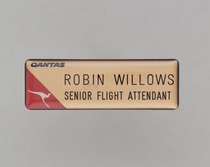 Image: name pin: Qantas Airways, Robin Willows