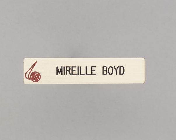 Flight attendant name pin: World Airways, Mireille Boyd