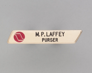 Image: name pin: Northwest Orient Airlines, M. P. Laffey