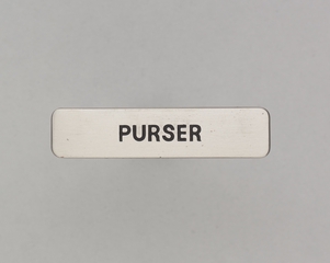 Image: name pin: United Air Lines, Purser