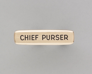 Image: name pin: United Airlines, Chief Purser