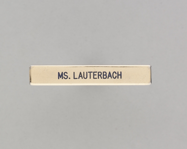 Name pin: United Air Lines, Ms. Lauterbach