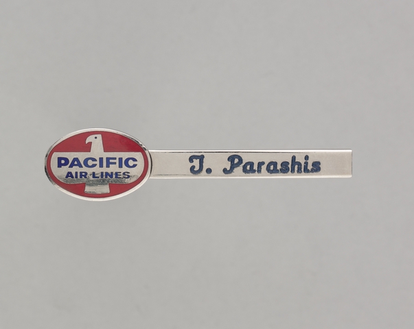 Name pin: Pacific Air Lines, T. Parashis