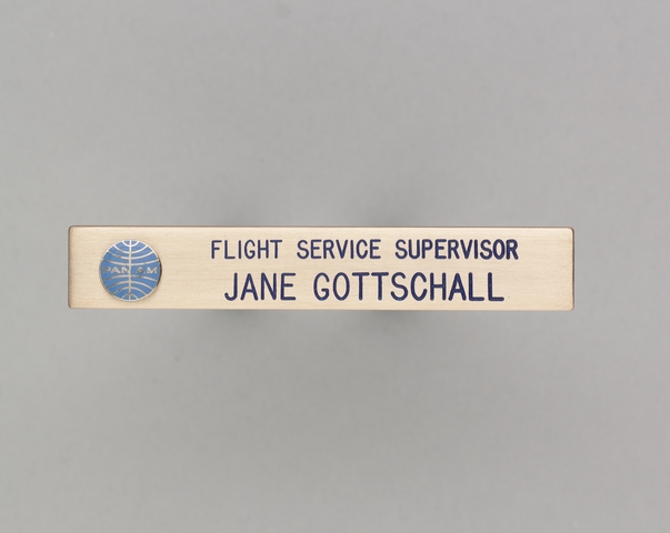 Name pin: Pan American World Airways, Jane Gottschall