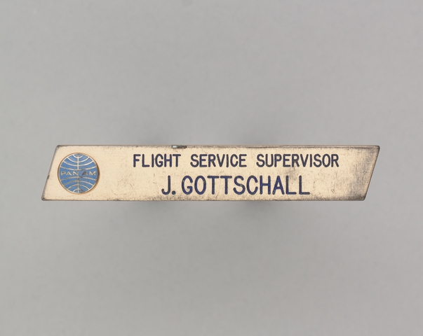 Name pin: Pan American World Airways, J. Gottschall