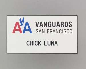 Image: name pin: American Airlines, Chick Luna, Vanguards retiree group