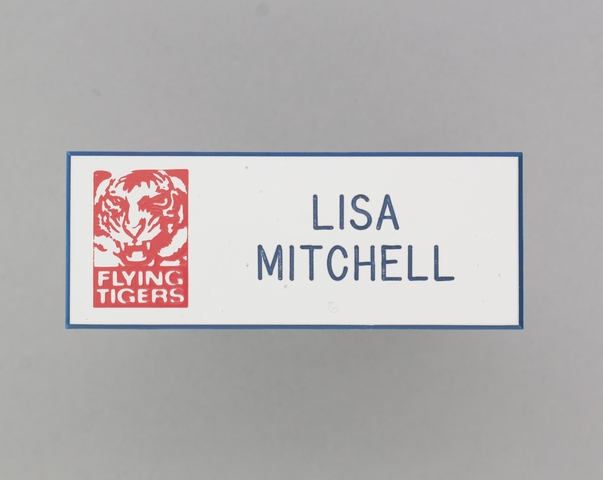 Name pin: Flying Tiger Line, Lisa Mitchell
