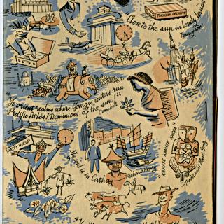Image #1: flight information packet: BOAC (British Overseas Airways Corporation), Qantas Empire Airways, South African Airways, Tasman Empire Airways Limited, Boeing 377 Stratocruiser, Lockheed L-649 Constellation