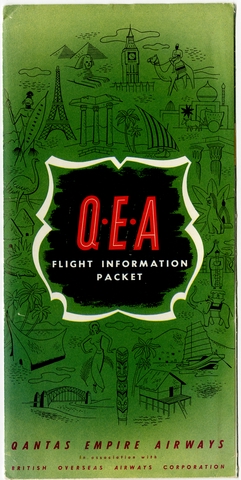 Flight information packet: Qantas Empire Airways, Lockheed L-049 Constellation, Douglas DC-4, Douglas DC-3
