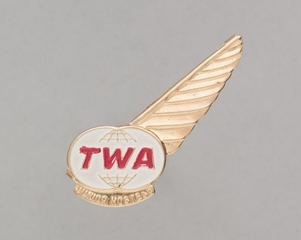 Image: children's souvenir wings: TWA (Trans World Airlines), Junior Hostess