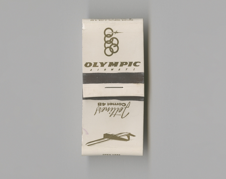 Image: matchbook cover: Olympic Airways (Olympic Airlines)