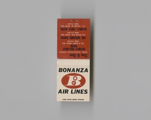 Image: matchbook: Bonanza Air Lines