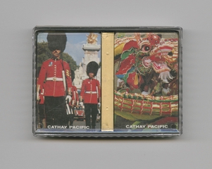 Image: playing cards: Cathay Pacific Airways, double deck bridge set