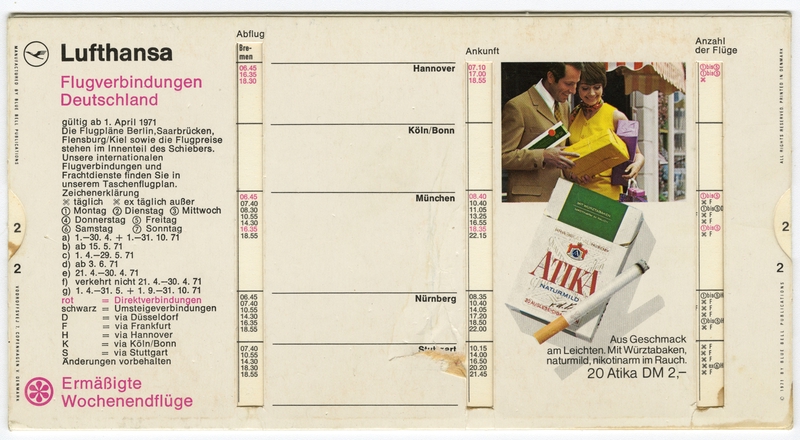 Image: timetable: Lufthansa