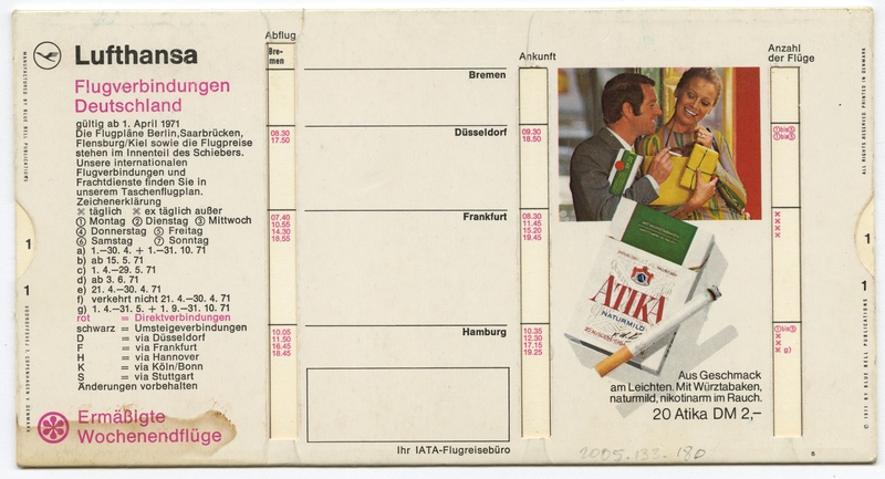 Image: timetable: Lufthansa