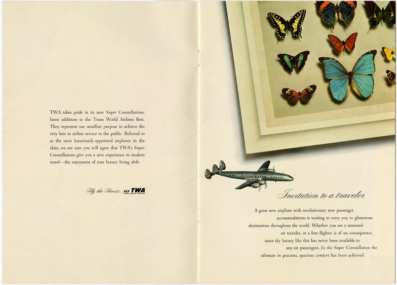 Image: Brochure: TWA (Trans World Airlines), Lockheed L-1049 Super Constellation