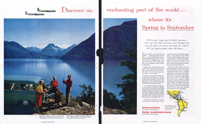 Advertisement: Panagra (Pan American-Grace Airways), Pan American World Airways, Holiday