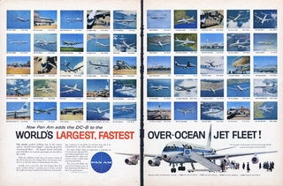 Image: advertisement: Pan American World Airways, Saturday Evening Post, Douglas DC-8