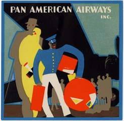 Image: luggage label: Pan American Airways System