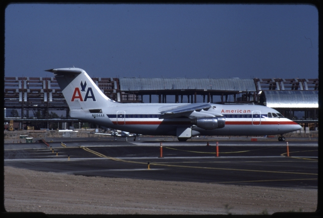 Slide: American Airlines, British Aerospace BAe-146, John Wayne Airport (SNA)