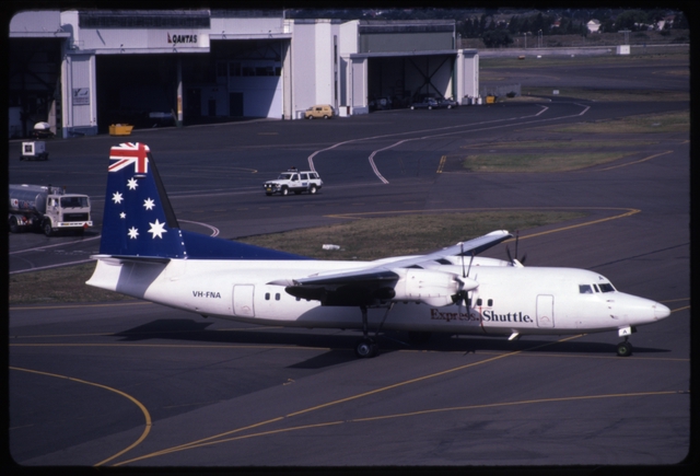 Slide: Ansett Express Shuttle, Fokker F.50, Sydney Airport (SYD)