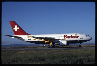 Image: slide: Balair, Airbus A310-300, San Francisco International Airport (SFO)
