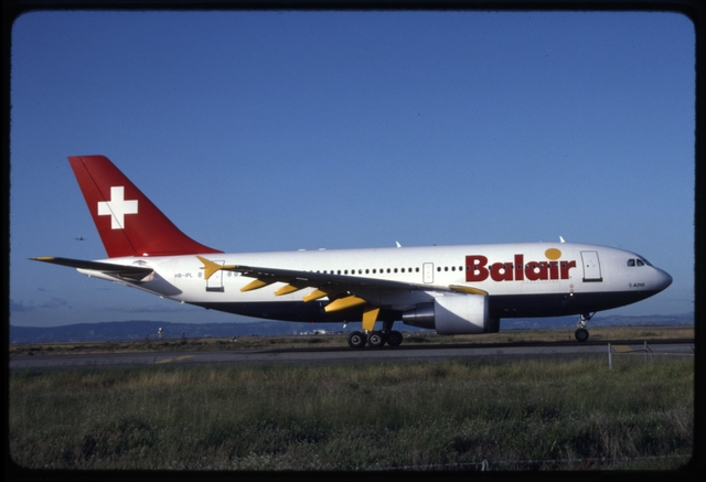 Slide: Balair, Airbus A310-300, San Francisco International Airport (SFO)