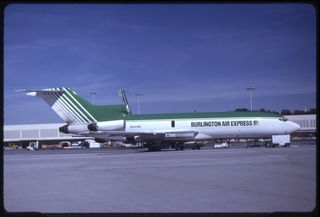 Image: slide: Burlington Air Express, Boeing 727-100, Hartsfield Atlanta International Airport (ATL)