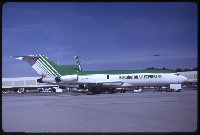 Slide: Burlington Air Express, Boeing 727-100, Hartsfield Atlanta International Airport (ATL)