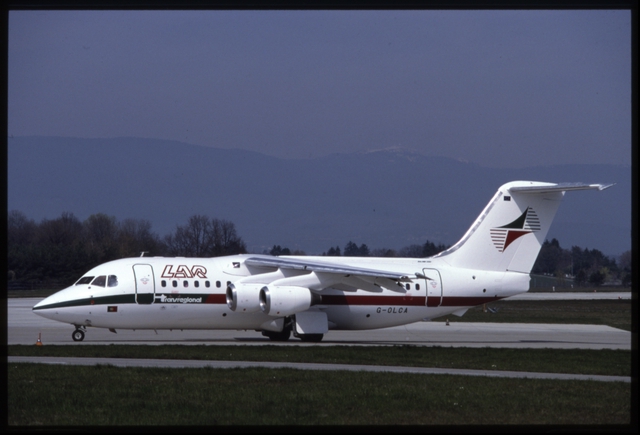 Slide: LAR Transregional, British Aerospace BAe 146-200, Geneva Airport (GVA)