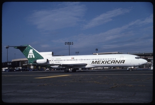 Image: slide: Mexicana Airlines, Boeing 727-200, Newark International Airport (EWR)