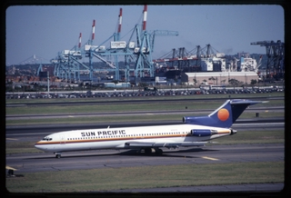 Image: slide: Sun Pacific International, Boeing 727-200, Newark International Airport (EWR)