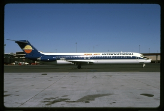 Image: slide: Sun Jet International, McDonnell Douglas DC-9-50, Newark International Airport (EWR)