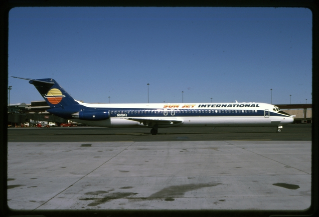 Slide: Sun Jet International, McDonnell Douglas DC-9-50, Newark International Airport (EWR)