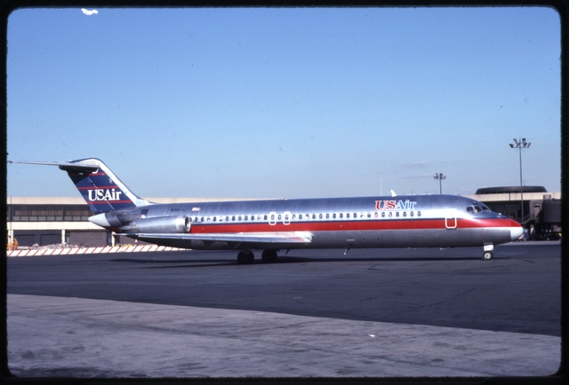 Slide: USAir, McDonnell Douglas DC-9-30, Newark International Airport (EWR)