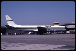 Image: slide: Zantop International Airlines, Douglas DC-8-50F, Los Angeles International Airport (LAX)