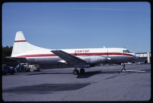 Slide: Zantop International Airlines, Convair 640, Newark International Airport (EWR)