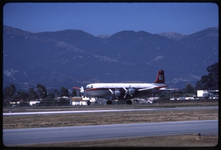 Image: slide: Douglas DC-7B, Santa Barbara Municipal Airport (SBA)