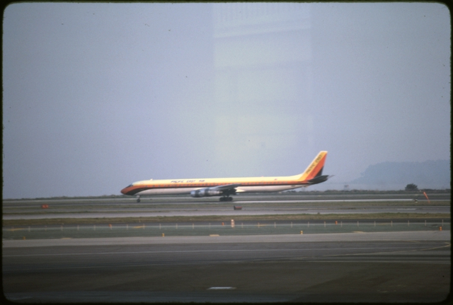 Slide: Pacific East Air, Douglas DC-8-61, San Francisco International Airport (SFO)