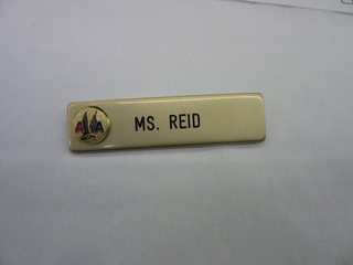 Image: name pin: American Airlines, Ms. Reid
