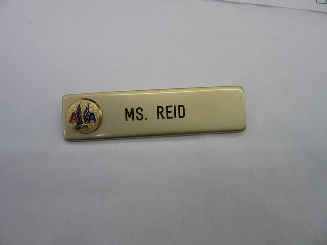 Name pin: American Airlines, Ms. Reid
