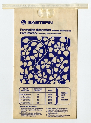 Airsickness bag: Eastern Air Lines