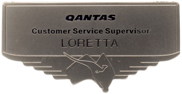 Name pin: Qantas Airways, Loretta