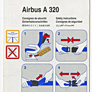 Image #1: safety information card: Air France, Airbus A320